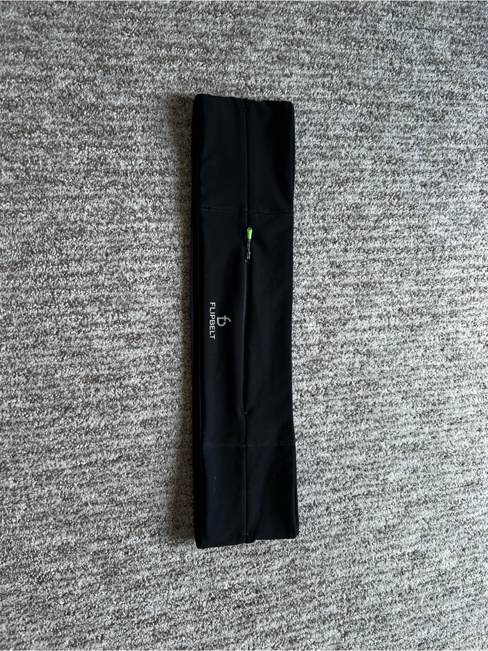 FlipBelt Black Running Waist Pack with Zipper Pocket